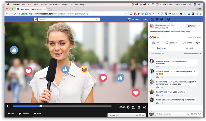 Facebook 直播新聞報導截圖 壁紙