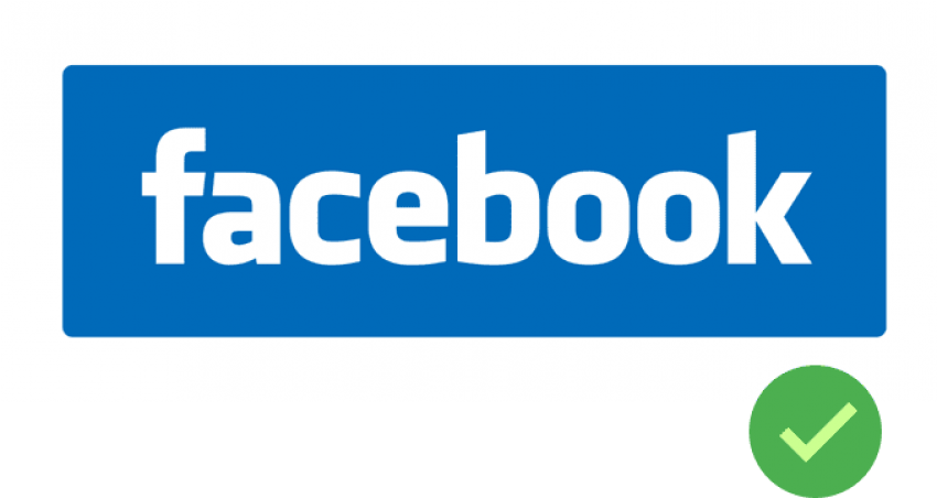 Facebook 標誌上的勾號圖案