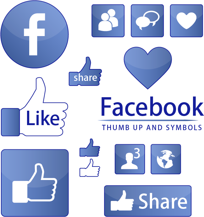 Facebook 圖示與互動符號 壁紙