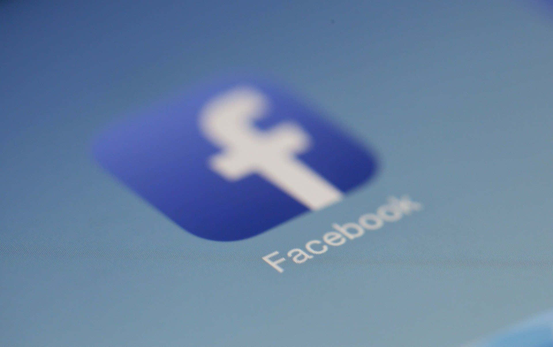 Facebook 新標誌顯示於智慧型手機上 壁紙
