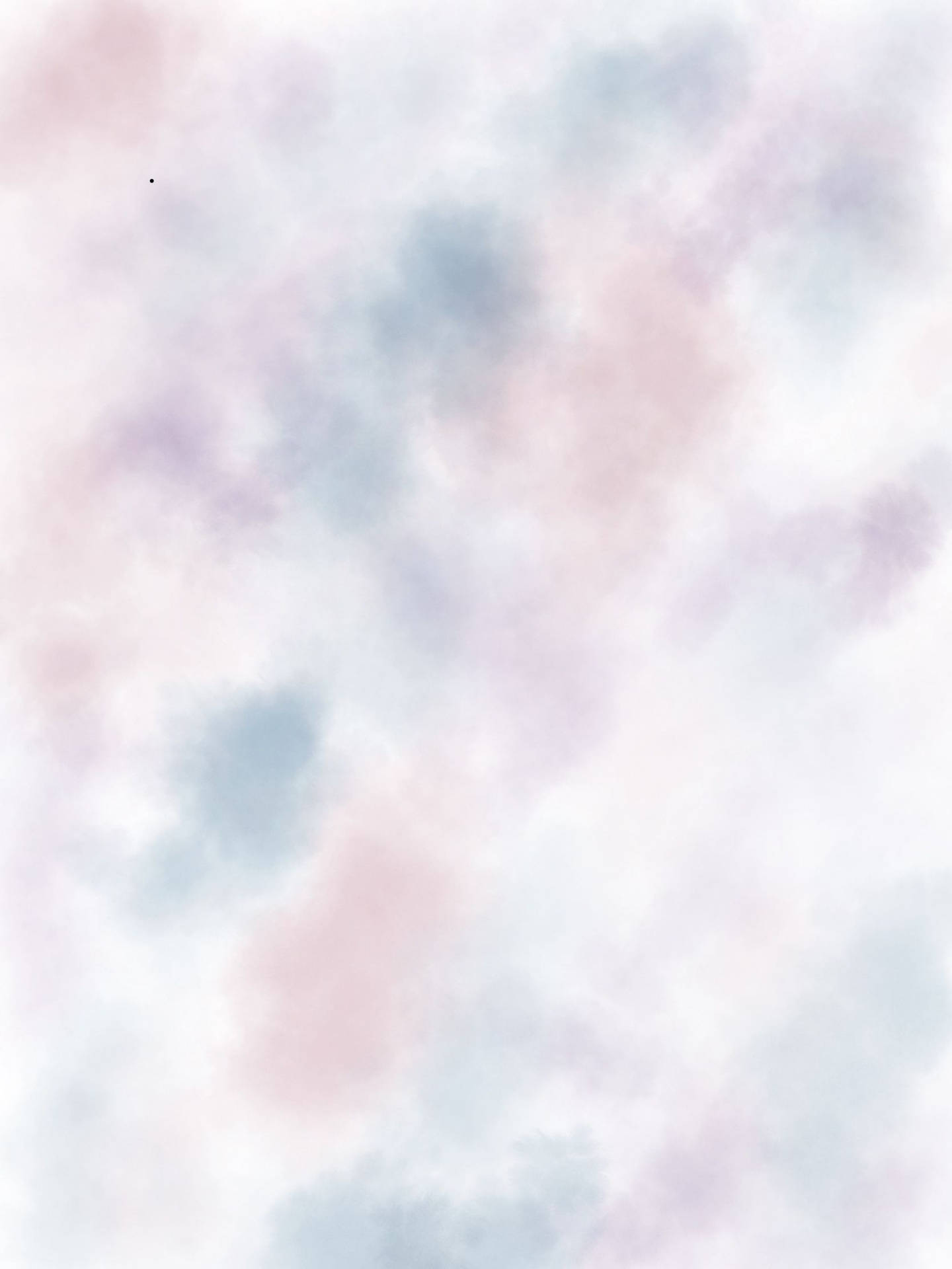 夢幻的水彩天空，帶有柔和的粉紅薰衣草和藍色雲朵。 — iPad 壁紙