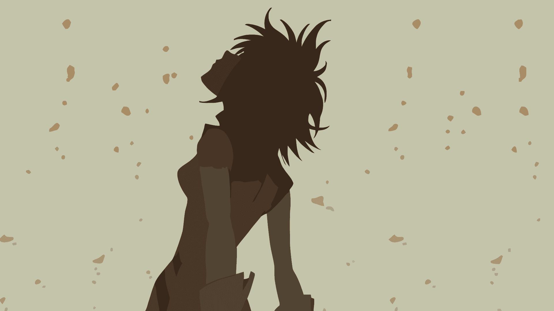 標題：獨特動畫《FLCL》中的經典角色，搭配引人注目的背景 壁紙