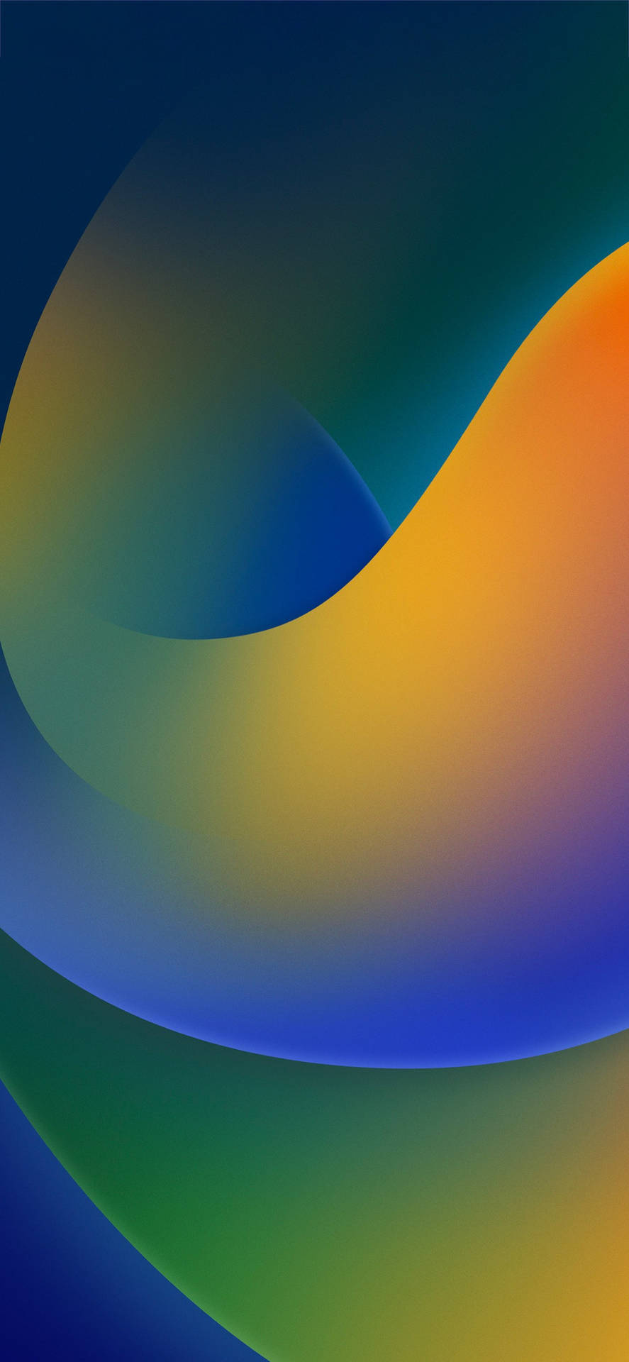 流暢的抽象數位藝術，帶有流動的漸變色彩 — iOS 16 壁紙 壁紙