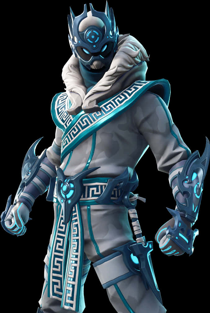 Fortnite 忍者造型藍色光芒 壁紙