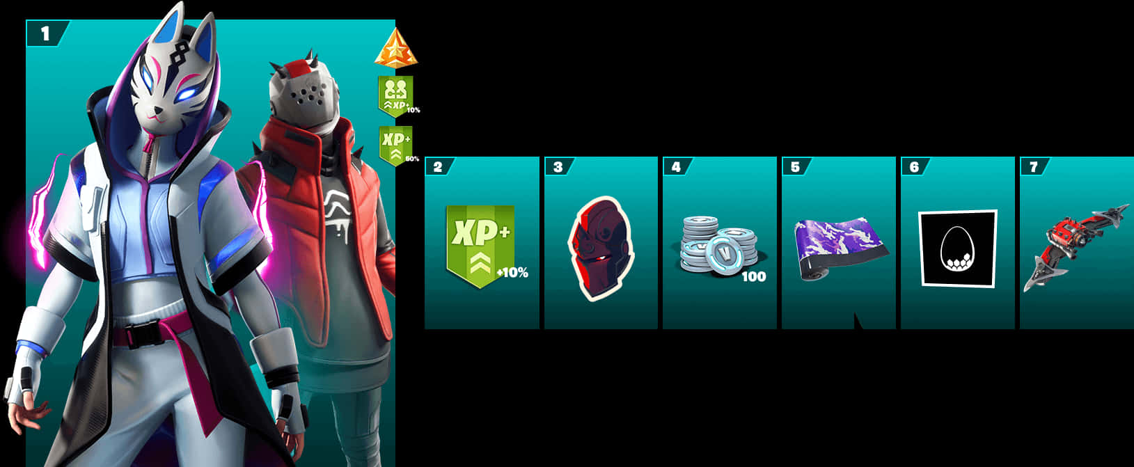 Fortnite 戰鬥通行證造型與獎勵 壁紙