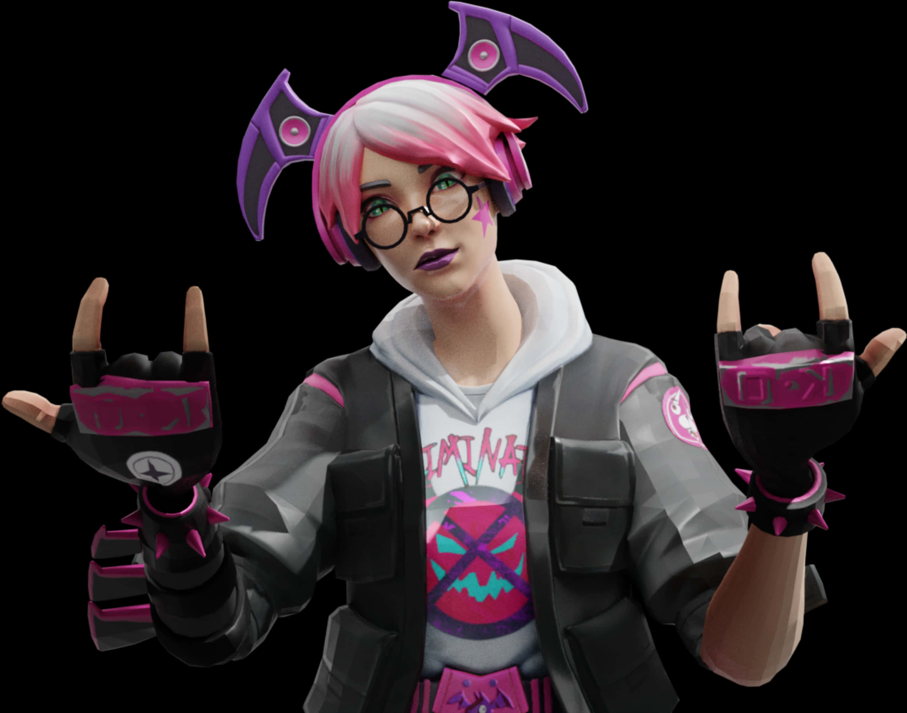 Fortnite Power Chord 造型 Rock On 手勢 壁紙