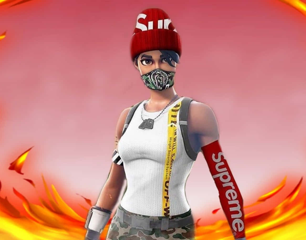 Fortnite - 戴著面具與帽子的女性 壁紙