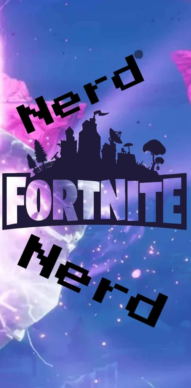 Fortnite 標誌，帶有「Herd」文字，背景是宇宙紫色和粉紅色星雲。 — Fire Emblem Warriors 壁紙