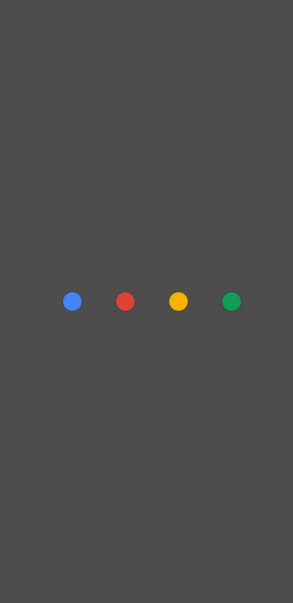 深灰色背景上一排四個彩色圓點 — Google 壁紙