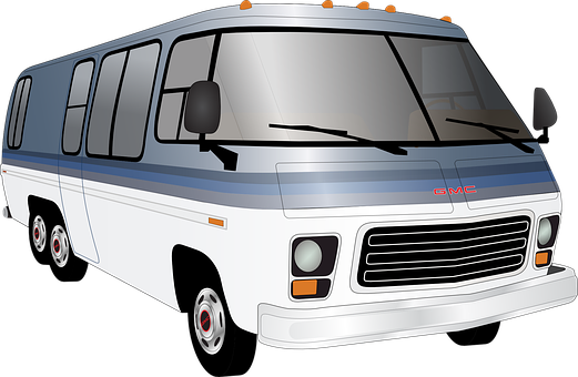 復古G M C露營車向量圖 壁紙