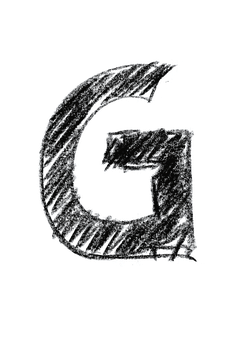 黑板風格字母G 壁紙