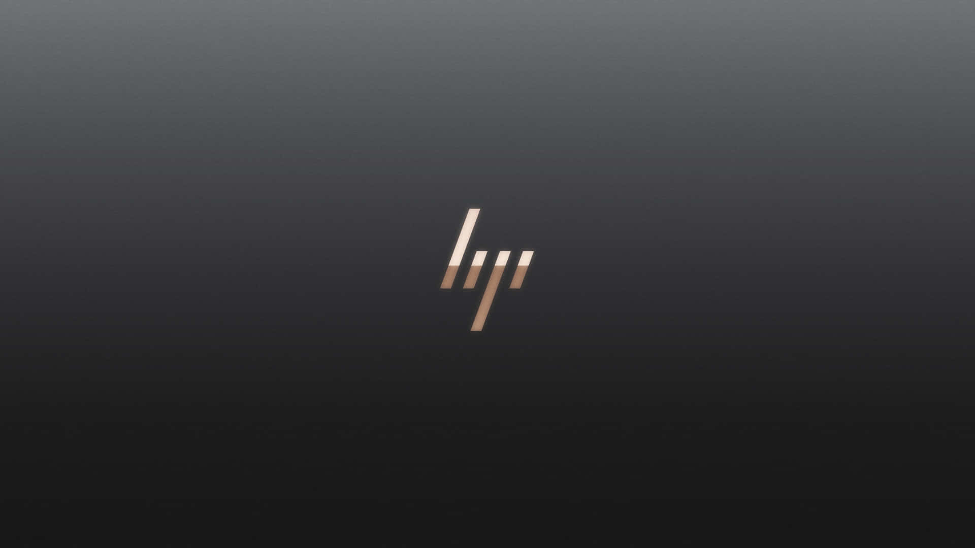 黑色漸變背景上的金色HP標誌 — Hp 壁紙