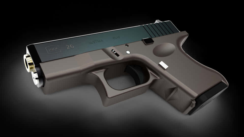 Glock26 手槍 黑色背景 壁紙