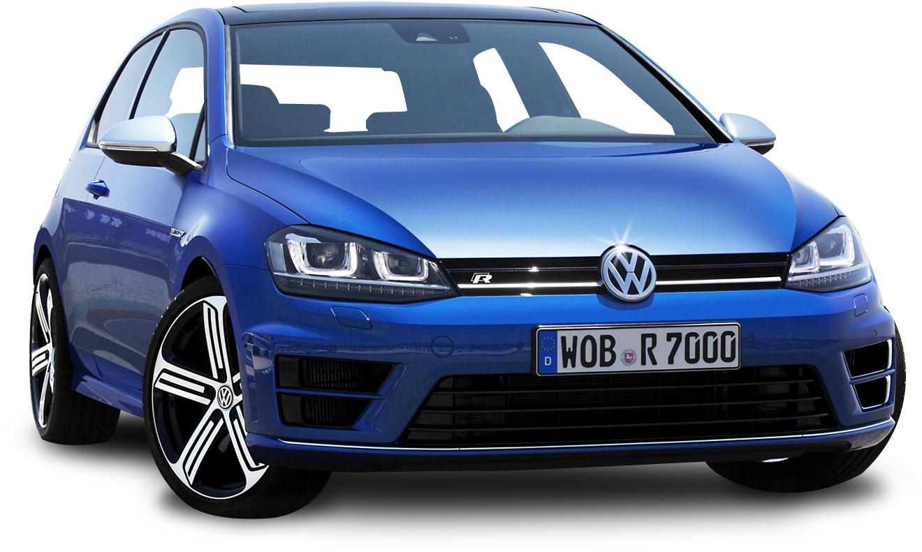 藍色福斯Golf R車頭視角 壁紙