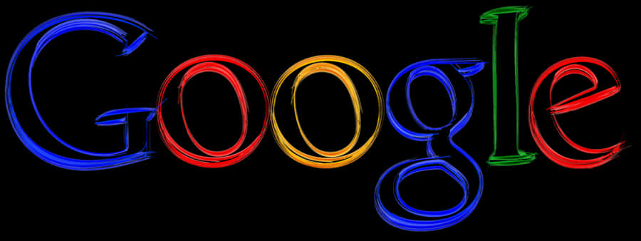 彩色Google標誌霓虹效果 壁紙