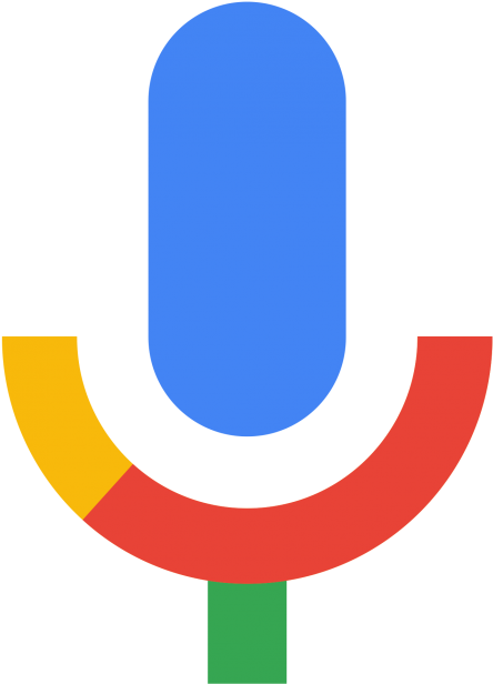 Google Assistant 麥克風圖示，帶有彩色部分，背景為黑色。 — Google 壁紙