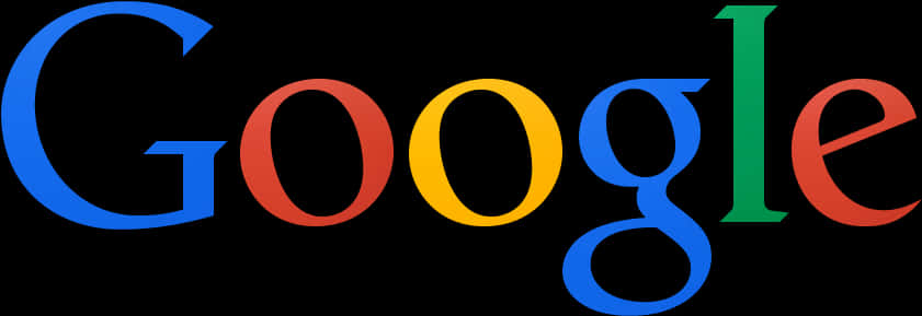 Google 標誌，藍色、紅色、黃色和綠色字母在黑色背景上 — Google 壁紙