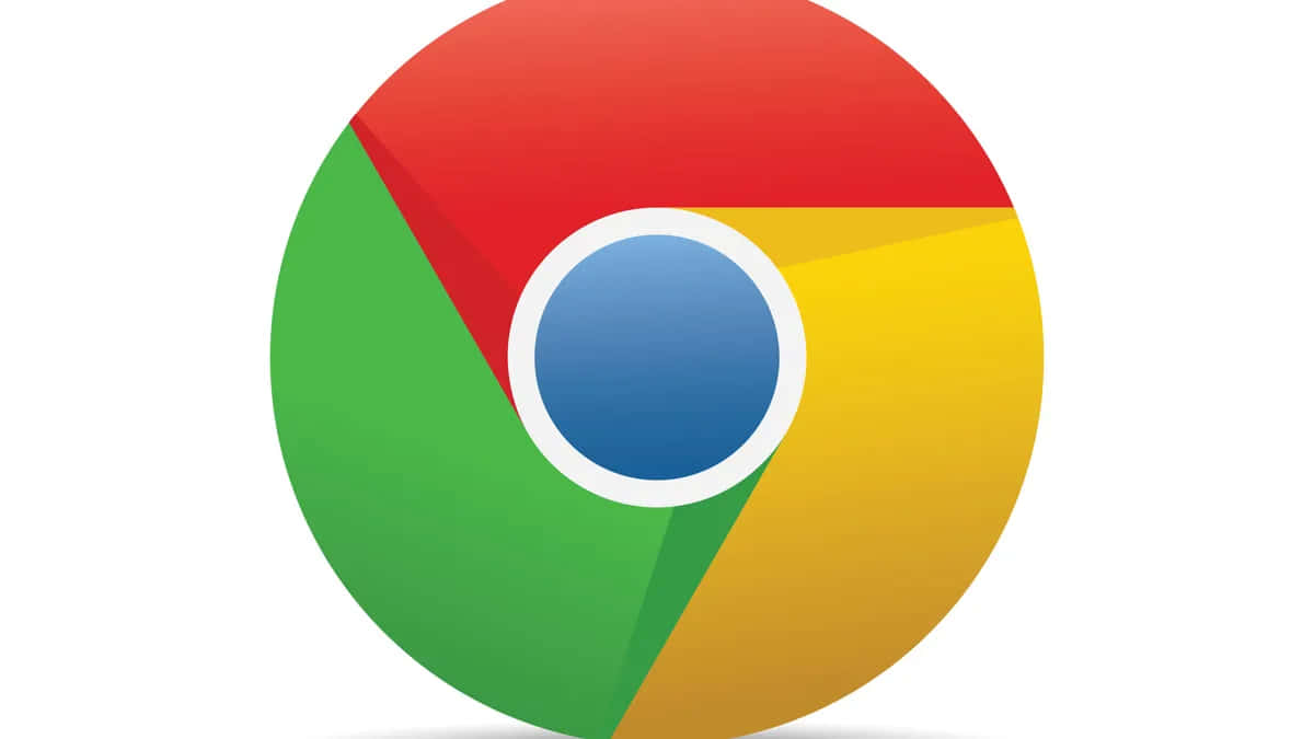 Chrome 桌布 壁紙 — Google Chrome 標誌，包含紅色、綠色、黃色和藍色部分，背景為白色。
