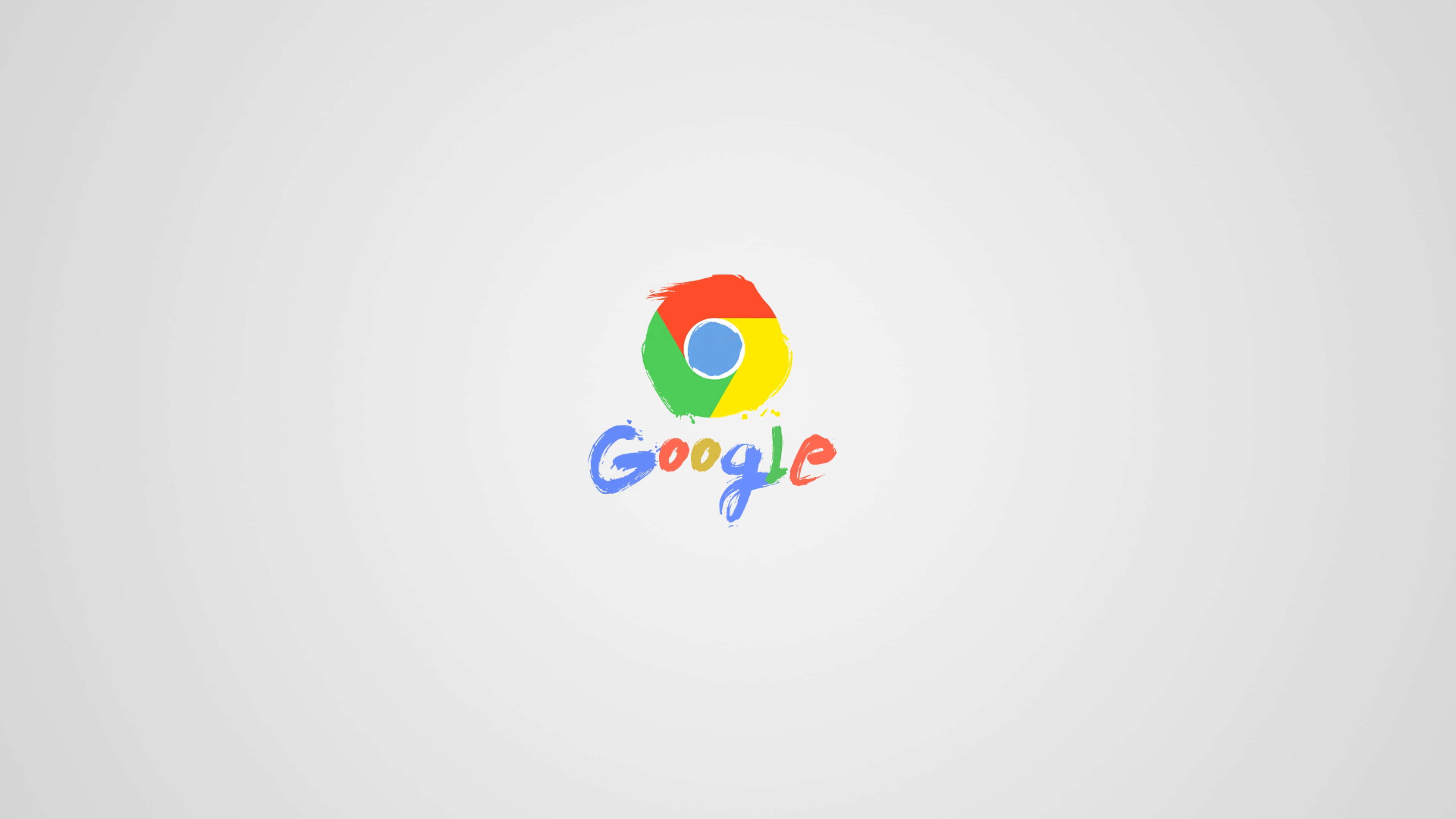 Google Chrome 桌布 壁紙 — Google Chrome 標誌以鮮豔的筆觸呈現，居中於柔和的漸變背景上。