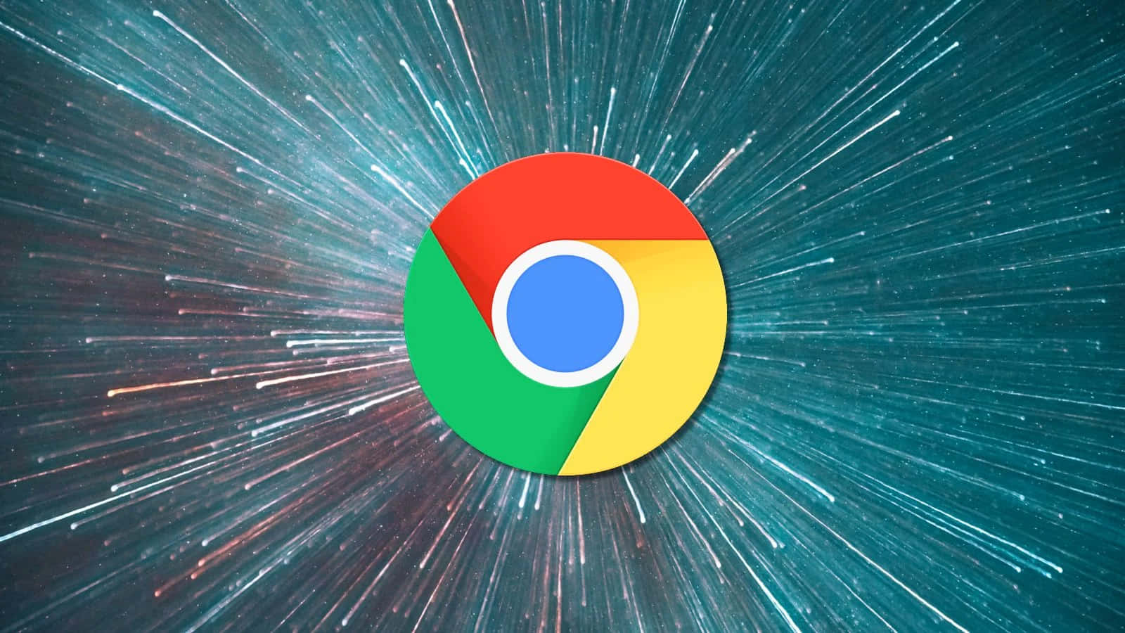 Google Chrome 標誌搭配星空背景 壁紙