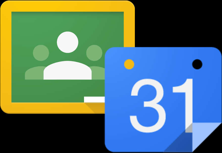 Google 聯絡人和日曆應用程式圖示並排顯示。 — Google 壁紙