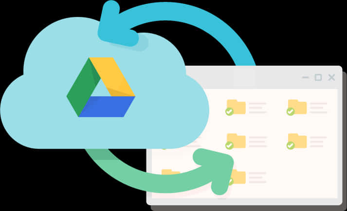 Google Drive雲端將檔案同步到電腦視窗，顯示資料夾。 — Google 壁紙