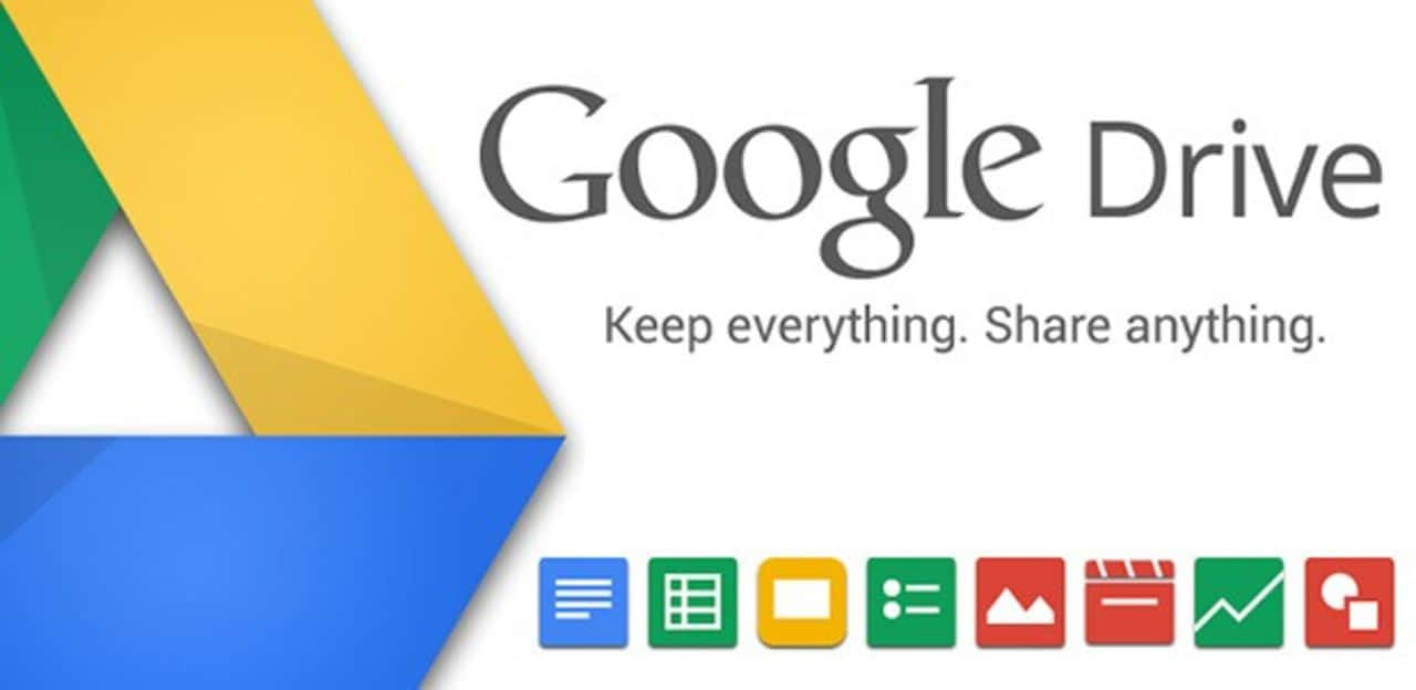 google 桌布 壁紙 — Google Drive 標誌，採用彩色三角形設計，白色背景上帶有應用程式圖示。