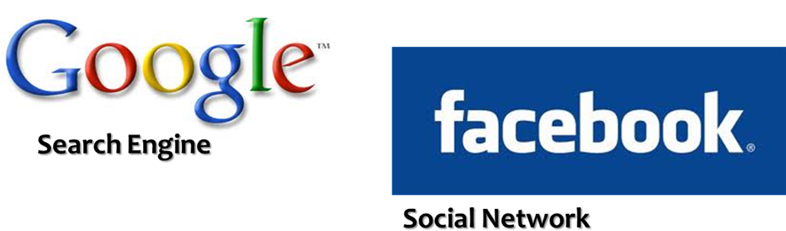 Google 與 Facebook 標誌 壁紙
