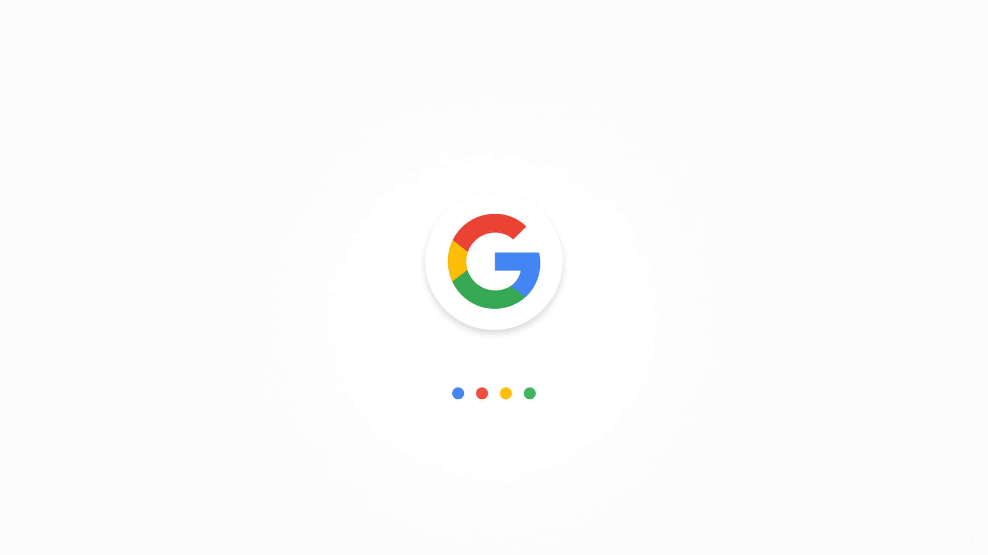 白色背景上帶彩色圓點的 Google 標誌 — Google 壁紙