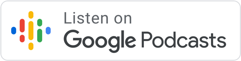 Podcast 桌布 壁紙 — Google Podcasts 標誌，帶有彩色垂直圓點和文字，背景為純白色。