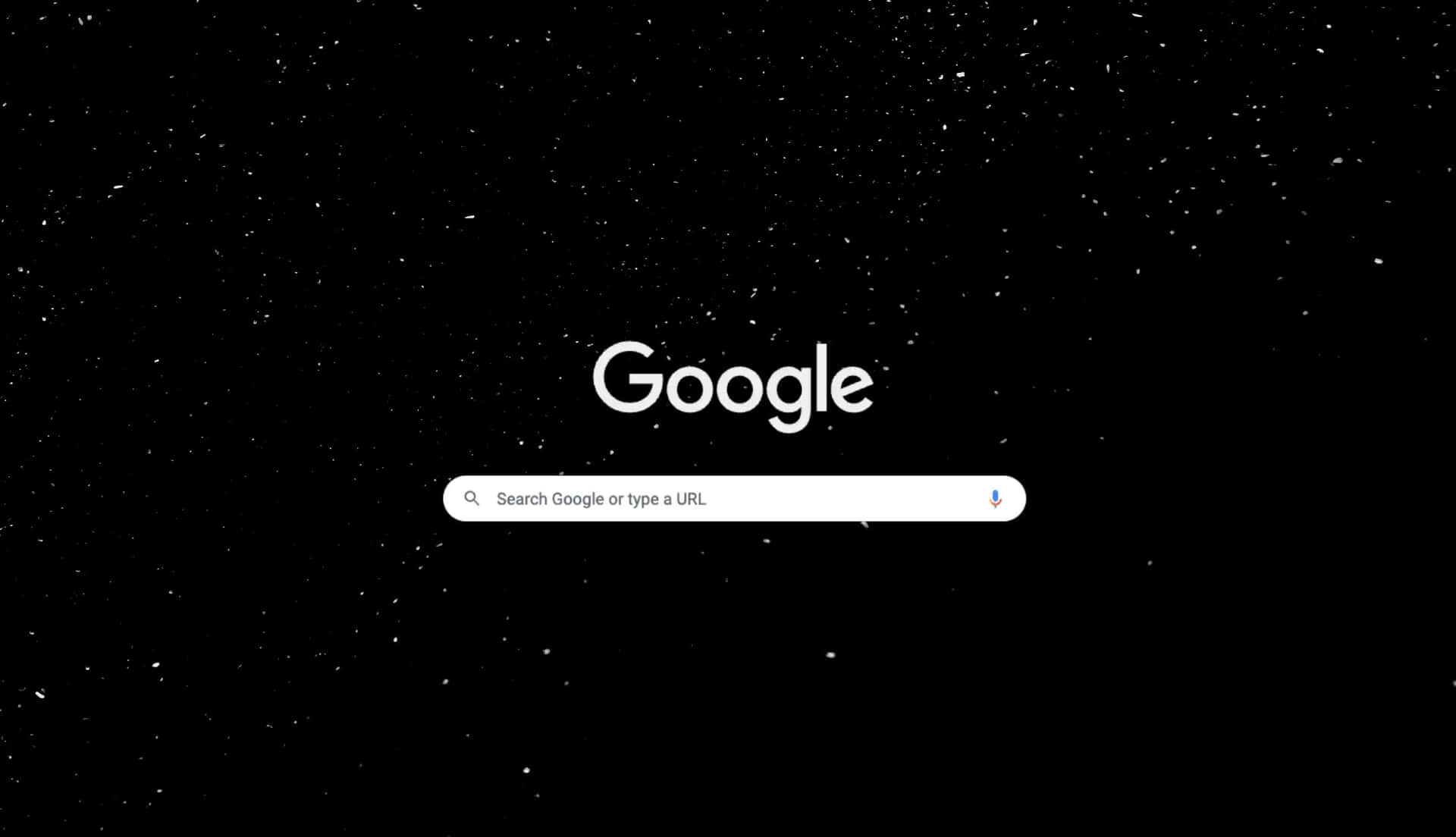 帶有星空背景的 Google 搜尋頁面 — Google 壁紙