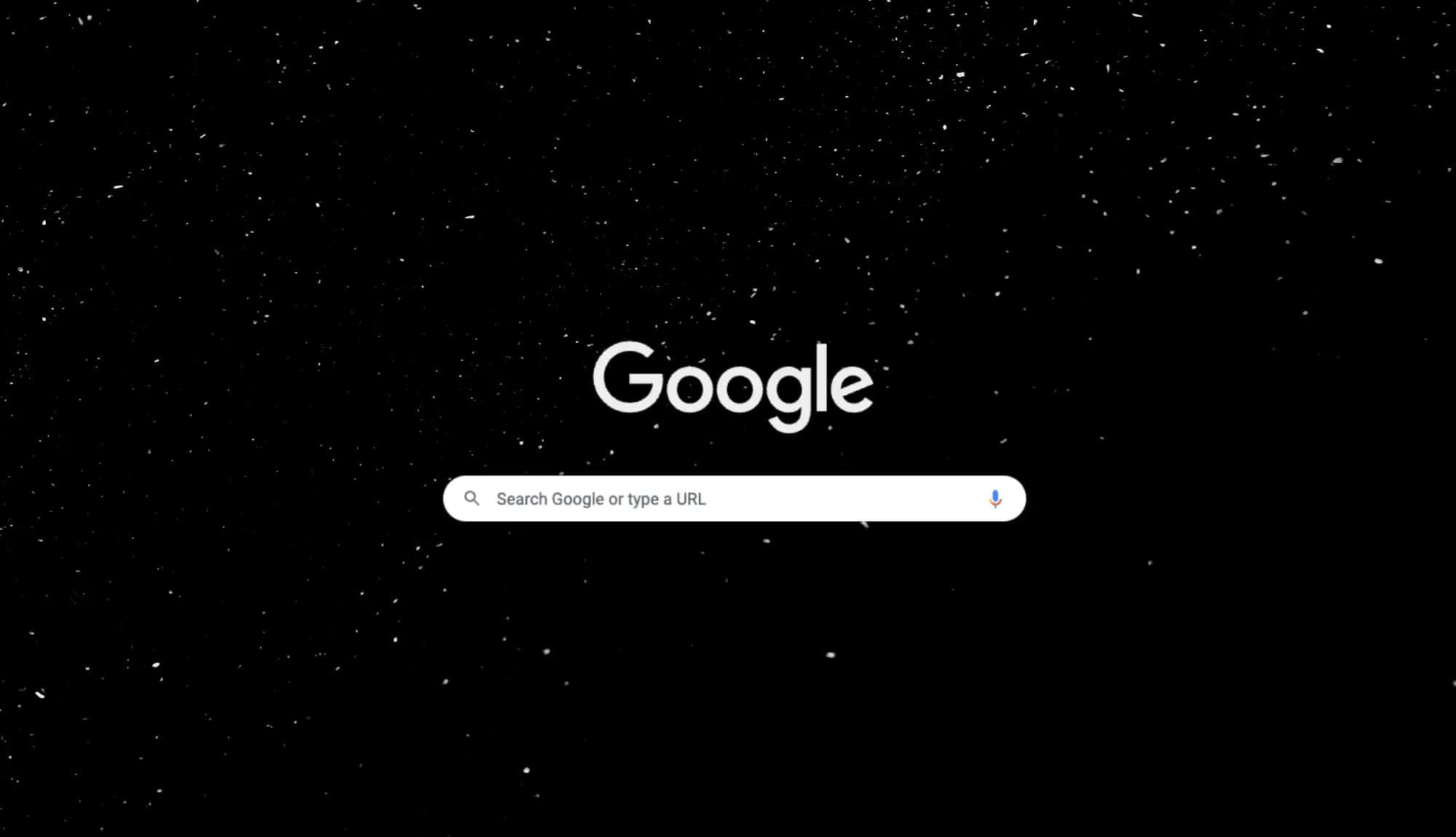 google 桌布 壁紙 — Google 搜尋首頁，以星空背景為中心，帶有白色文字和搜尋列。