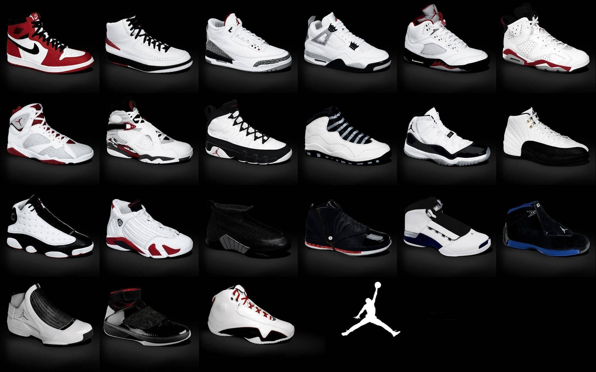Jordan 籃球鞋網格，下方有 Jumpman 標誌。 — Jordan Logo 壁紙