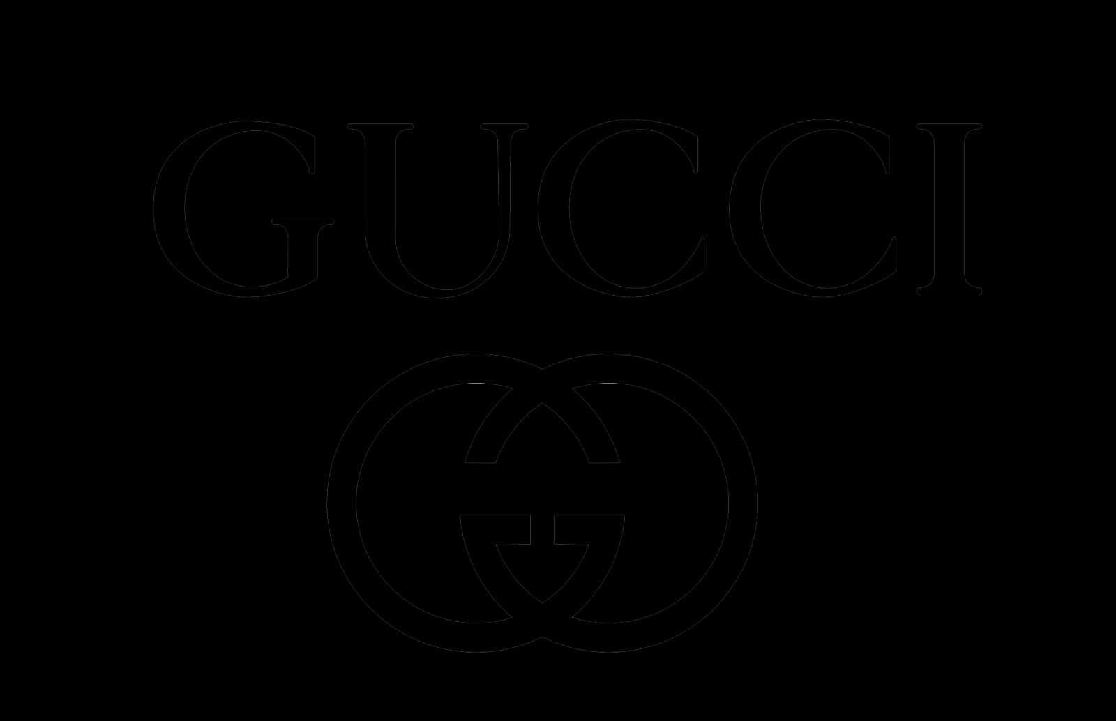 Gucci 標誌黑色背景 壁紙