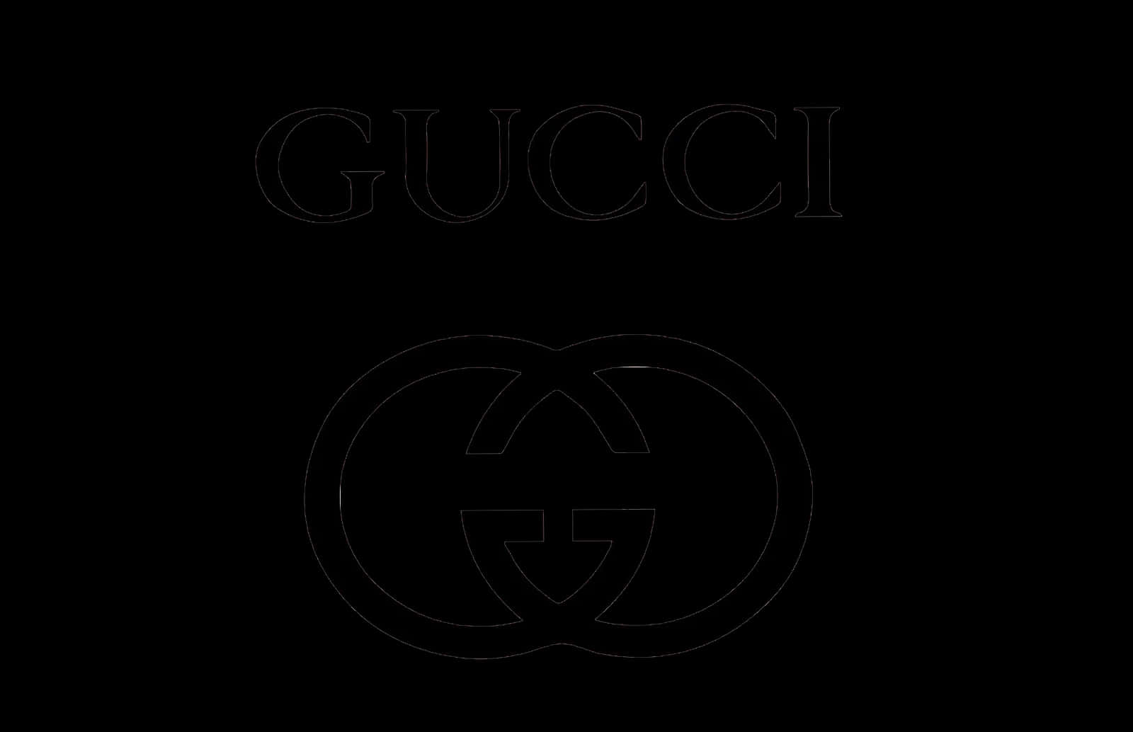 Gucci 標誌黑色背景 壁紙