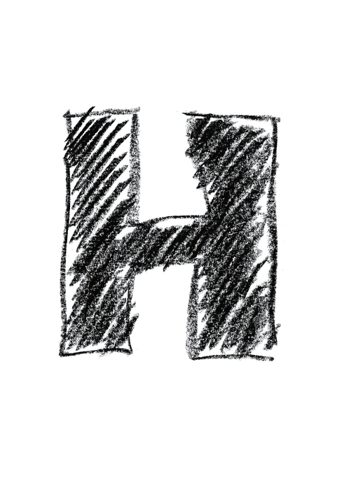 黑板風格字母H 壁紙