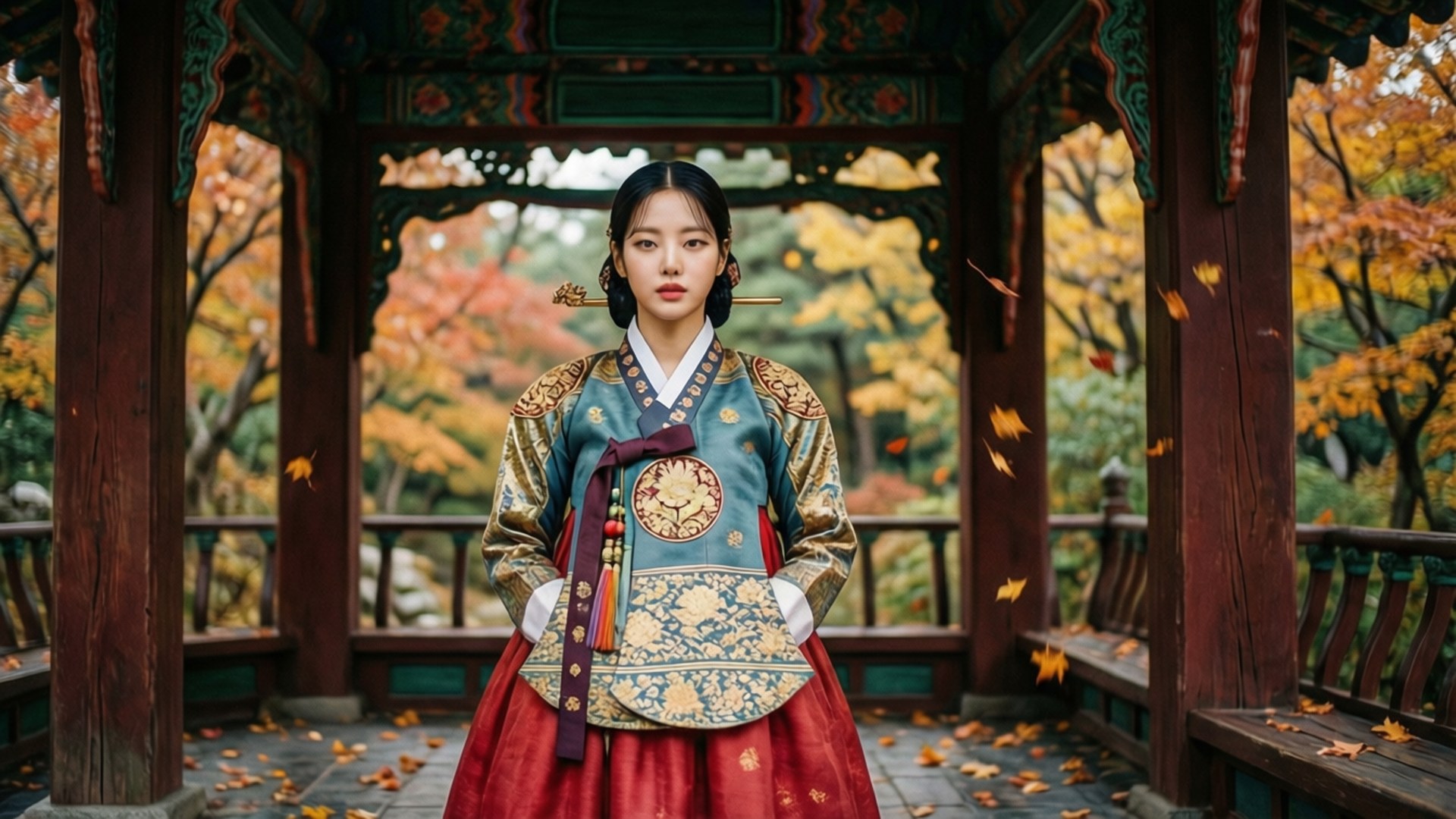 Hanbok秋季智秀 壁紙