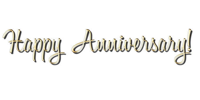 Happy Anniversary 金色文字 壁紙