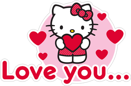 Hello Kitty 愛你圖案 壁紙