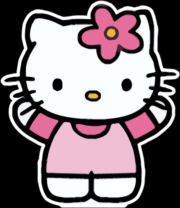 Hello Kitty 經典姿勢 壁紙