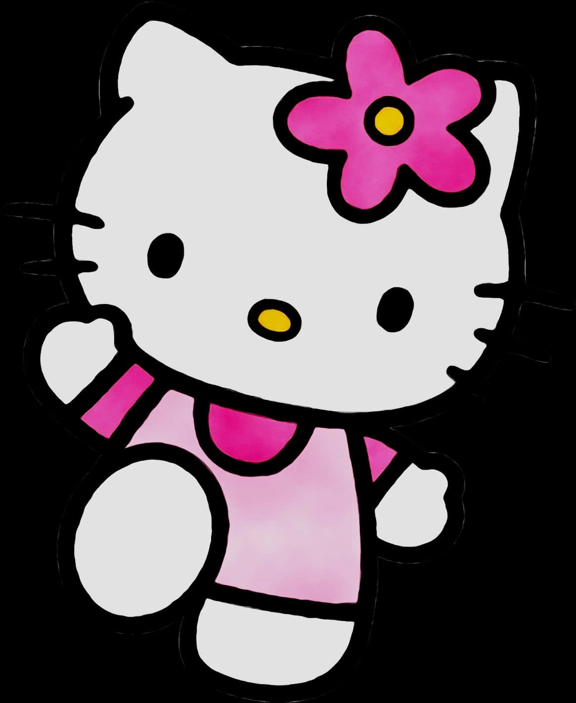 Hello Kitty 粉色花朵 壁紙
