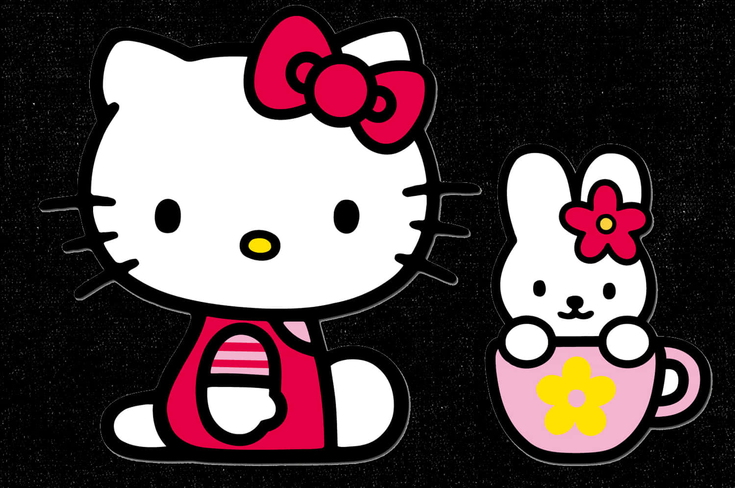 Hello Kitty與朋友可愛插畫 — Sanrio 壁紙