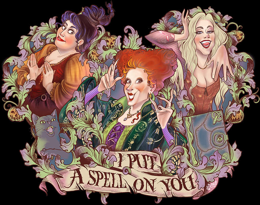 透明 Hocus Pocus 剪貼圖 - 免費 Hocus Pocus PNG 下載 — 女巫美學動圖 壁紙