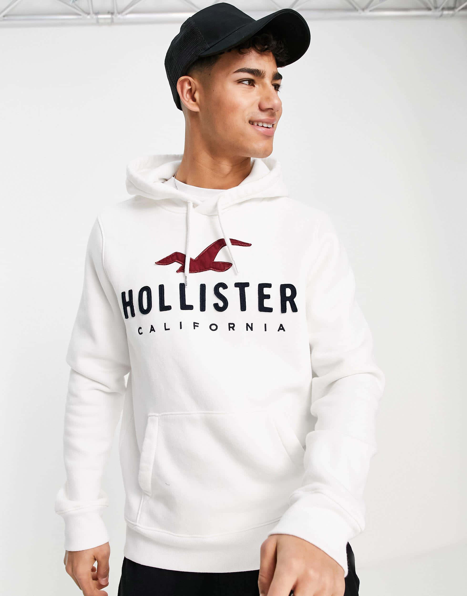 Hollister 加州連帽上衣 - 白色 壁紙