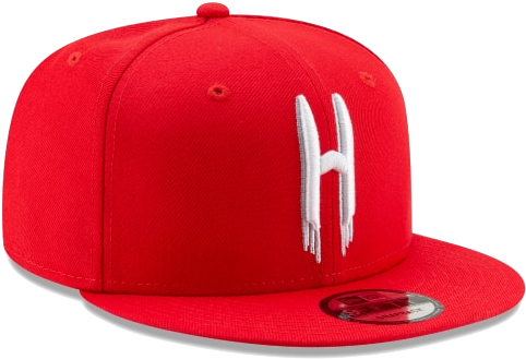 紅色棒球帽，帶有滴落效果的白色 H 標誌和白色飾邊。 — Jordan Logo 壁紙