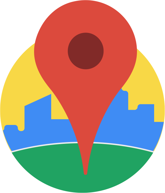 Google Maps 位置圖釘在地球儀上，有陸地、水域和天空。 — Google 壁紙