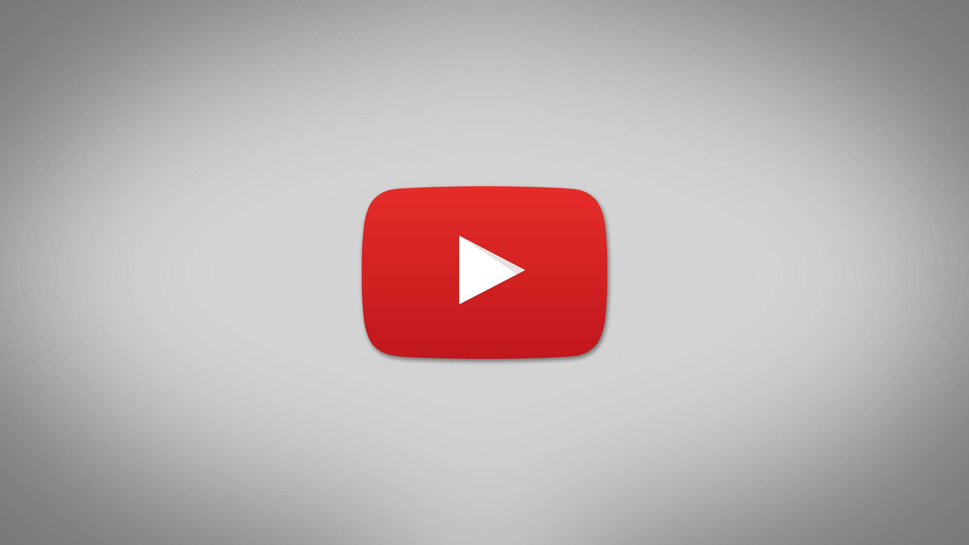 灰色背景上的 YouTube 播放按鈕標誌 — YouTube縮圖 壁紙