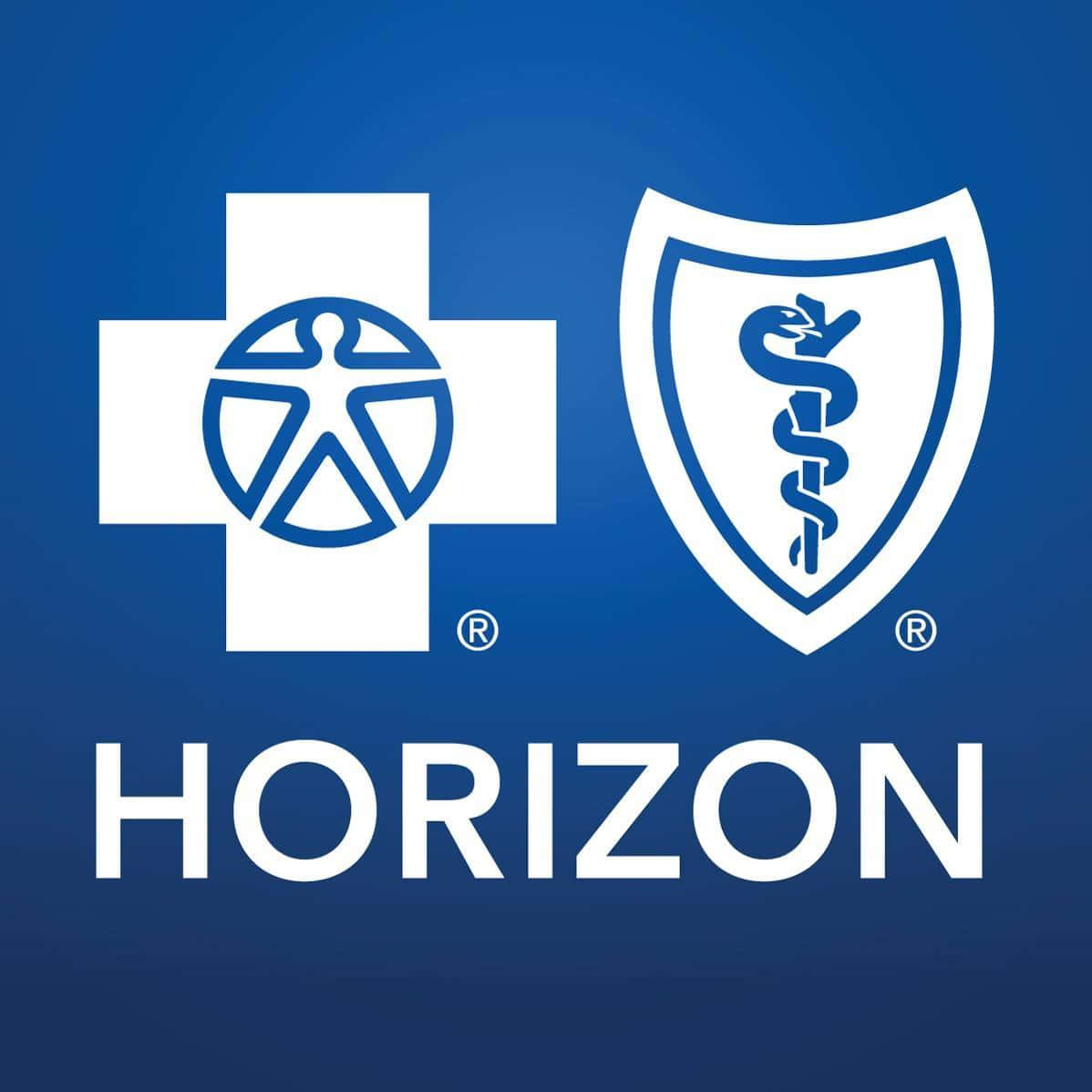 Blue Shield 桌布 壁紙 — Horizon Health 標誌，藍色背景上有白色十字和盾牌圖示。