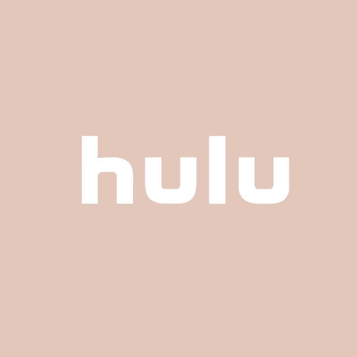 Hulu 桌布 壁紙 — Hulu 標誌以白色小寫字母居中在純啞光粉紅色背景上。