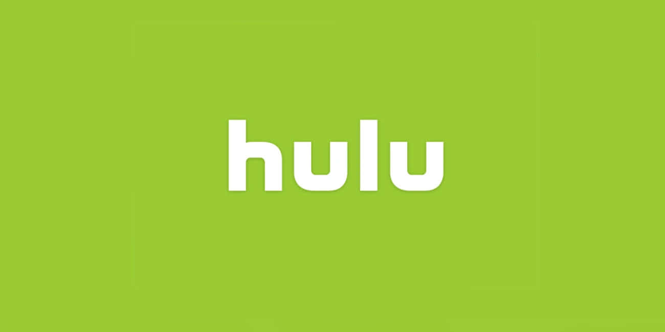 Hulu 桌布 壁紙 — Hulu 標誌以粗體白色小寫字母居中在純青檸綠色背景上。